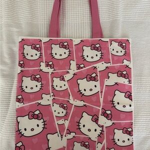 Hello Kitty Pink and White Patterned Tote